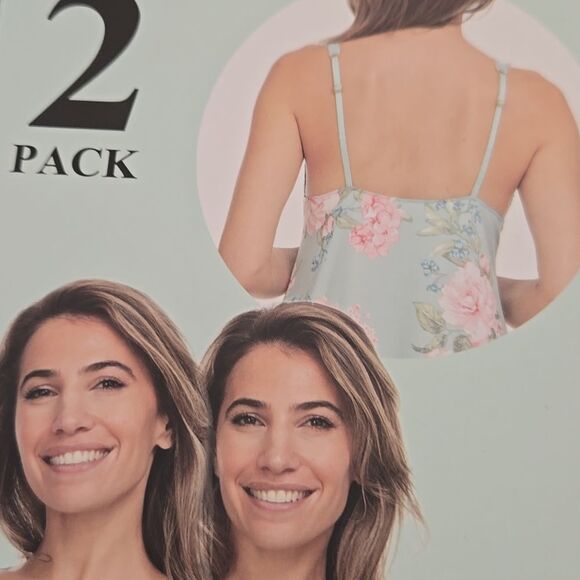 Flora Nikrooz Lace Chemise 2-Pack - Blue and Floral - Picture 3 of 3